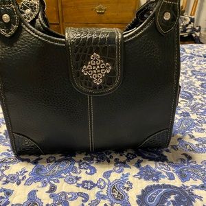 Black faux Brighton purse